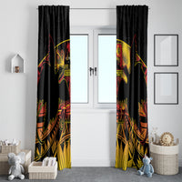 Personalised Papua New Guinea 49th Anniversary Window Curtain Bird of Paradise Unity In Diversity LT9 - Polynesian Pride