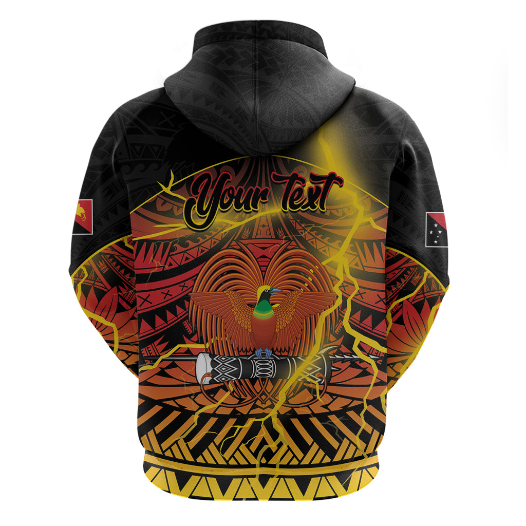 Personalised Papua New Guinea 49th Anniversary Zip Hoodie Bird of Paradise Unity In Diversity