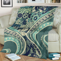 Hawaiian Hibiscus Tribal Vintage Motif Blanket Ver 1 LT9 - Polynesian Pride
