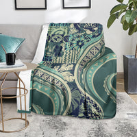 Hawaiian Hibiscus Tribal Vintage Motif Blanket Ver 1 LT9 - Polynesian Pride