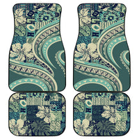 Hawaiian Hibiscus Tribal Vintage Motif Car Mats Ver 1