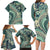 Hawaiian Hibiscus Tribal Vintage Motif Family Matching Long Sleeve Bodycon Dress and Hawaiian Shirt Ver 1