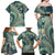 Hawaiian Hibiscus Tribal Vintage Motif Family Matching Off Shoulder Maxi Dress and Hawaiian Shirt Ver 1