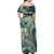 Hawaiian Hibiscus Tribal Vintage Motif Family Matching Off Shoulder Maxi Dress and Hawaiian Shirt Ver 1