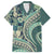 Hawaiian Hibiscus Tribal Vintage Motif Family Matching Off Shoulder Short Dress and Hawaiian Shirt Ver 1