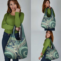 Hawaiian Hibiscus Tribal Vintage Motif Grocery Bag Ver 1 LT9 - Polynesian Pride
