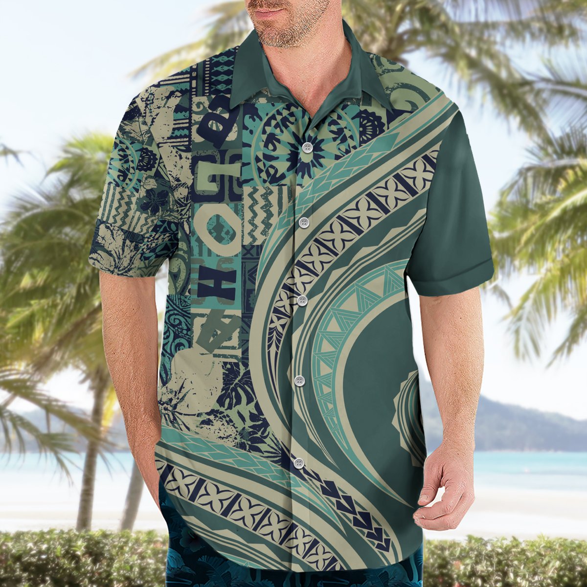 Hawaiian Hibiscus Tribal Vintage Motif Hawaiian Shirt Ver 1 LT9 - Polynesian Pride