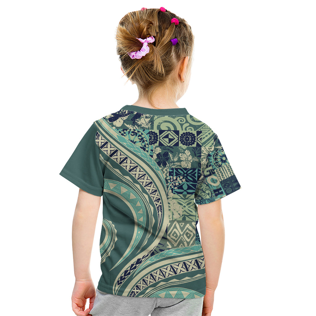 Hawaiian Hibiscus Tribal Vintage Motif Kid T Shirt Ver 1 LT9 - Polynesian Pride