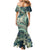 Hawaiian Hibiscus Tribal Vintage Motif Mermaid Dress Ver 1