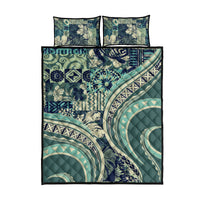 Hawaiian Hibiscus Tribal Vintage Motif Quilt Bed Set Ver 1 LT9 - Polynesian Pride