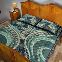 Hawaiian Hibiscus Tribal Vintage Motif Quilt Bed Set Ver 1 LT9 - Polynesian Pride