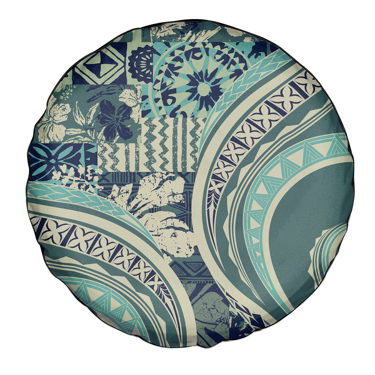 Hawaiian Hibiscus Tribal Vintage Motif Spare Tire Cover Ver 1 LT9 - Polynesian Pride