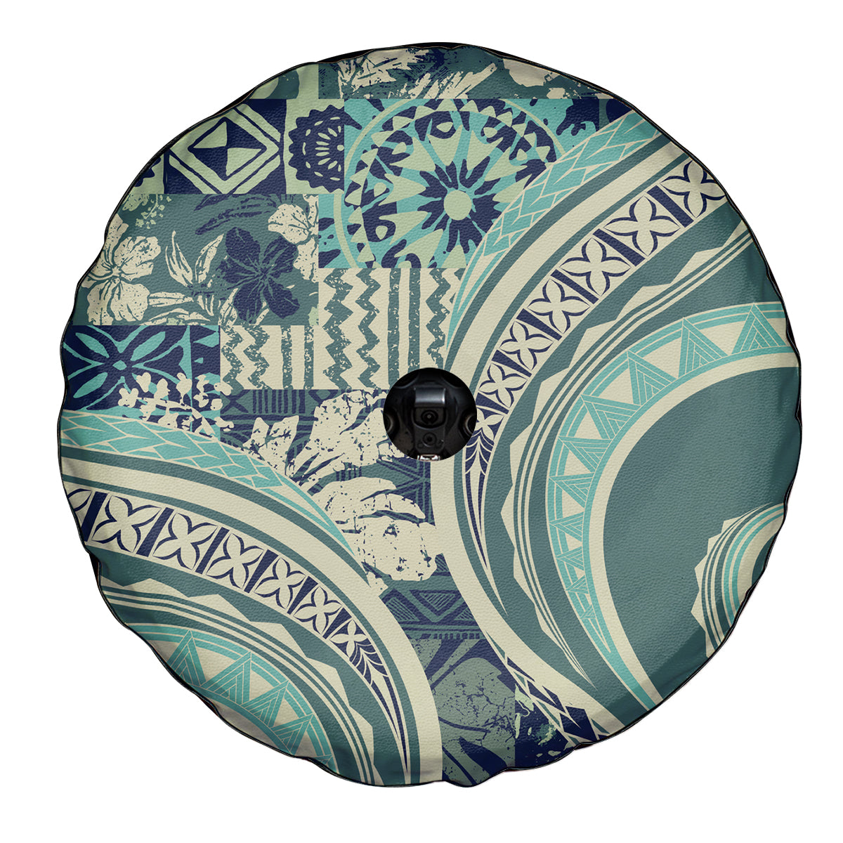 Hawaiian Hibiscus Tribal Vintage Motif Spare Tire Cover Ver 1 LT9 - Polynesian Pride