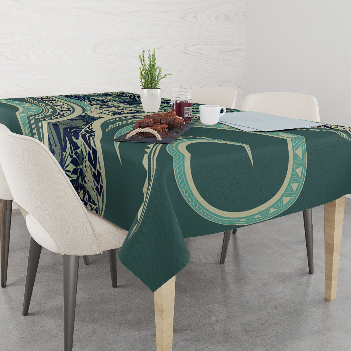 Hawaiian Hibiscus Tribal Vintage Motif Tablecloth Ver 1 LT9 - Polynesian Pride