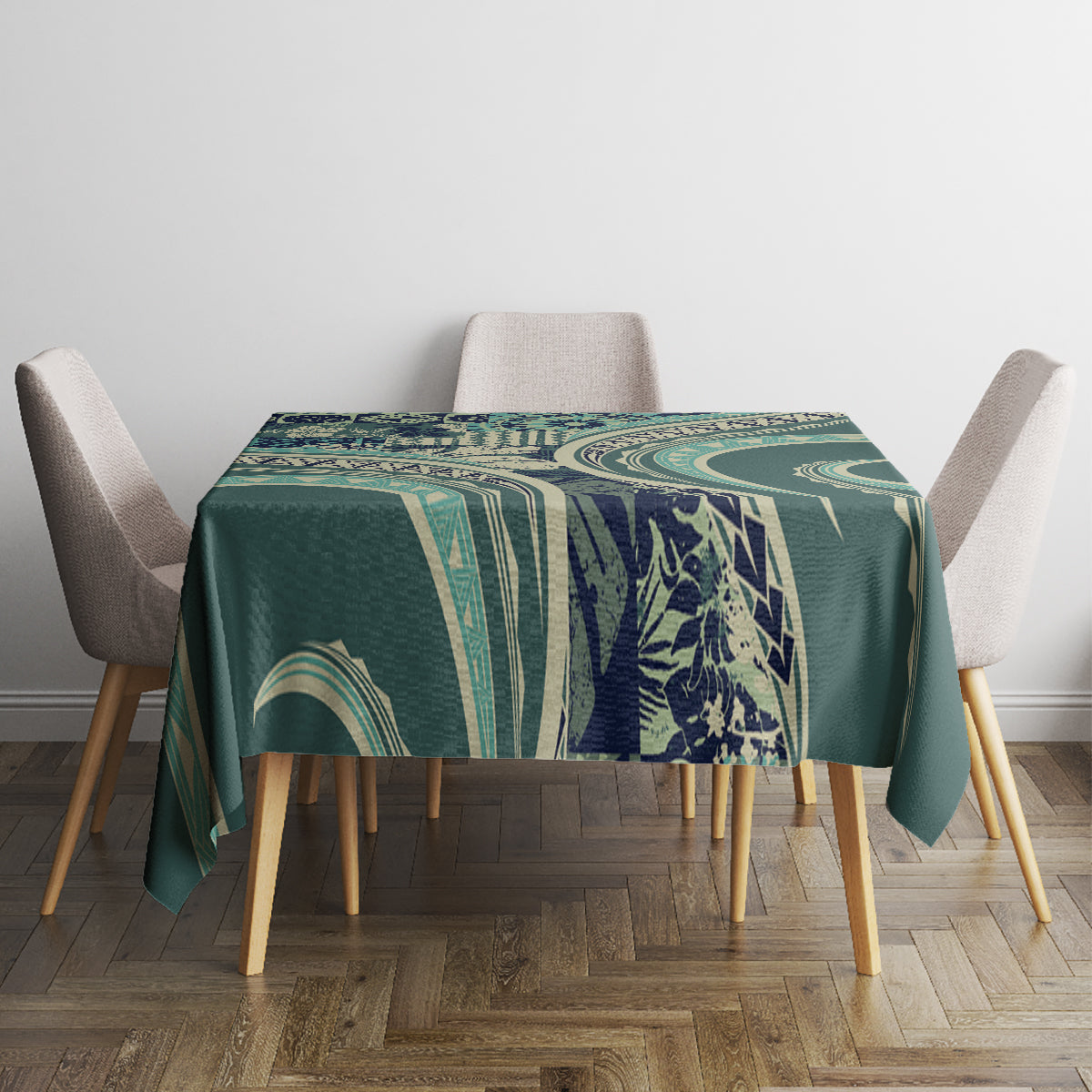 Hawaiian Hibiscus Tribal Vintage Motif Tablecloth Ver 1 LT9 - Polynesian Pride