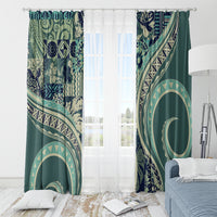 Hawaiian Hibiscus Tribal Vintage Motif Window Curtain Ver 1 LT9 - Polynesian Pride