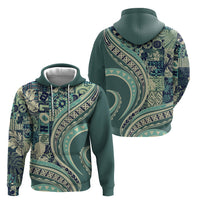 Hawaiian Hibiscus Tribal Vintage Motif Zip Hoodie Ver 1