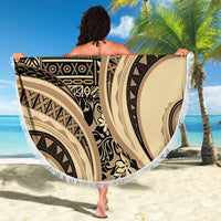 Hawaiian Hibiscus Tribal Vintage Motif Beach Blanket Ver 2 LT9 - Polynesian Pride