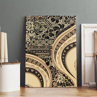 Hawaiian Hibiscus Tribal Vintage Motif Canvas Wall Art Ver 2 LT9 - Polynesian Pride