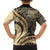 Hawaiian Hibiscus Tribal Vintage Motif Family Matching Off Shoulder Short Dress and Hawaiian Shirt Ver 2