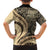 Hawaiian Hibiscus Tribal Vintage Motif Family Matching Short Sleeve Bodycon Dress and Hawaiian Shirt Ver 2