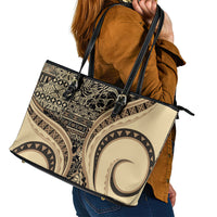 Hawaiian Hibiscus Tribal Vintage Motif Leather Tote Bag Ver 2 LT9 - Polynesian Pride