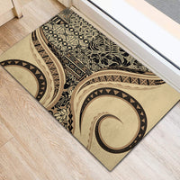 Hawaiian Hibiscus Tribal Vintage Motif Rubber Doormat Ver 2 LT9 - Polynesian Pride