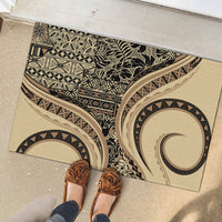 Hawaiian Hibiscus Tribal Vintage Motif Rubber Doormat Ver 2 LT9 - Polynesian Pride