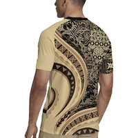 Hawaiian Hibiscus Tribal Vintage Motif Rugby Jersey Ver 2 LT9 - Polynesian Pride