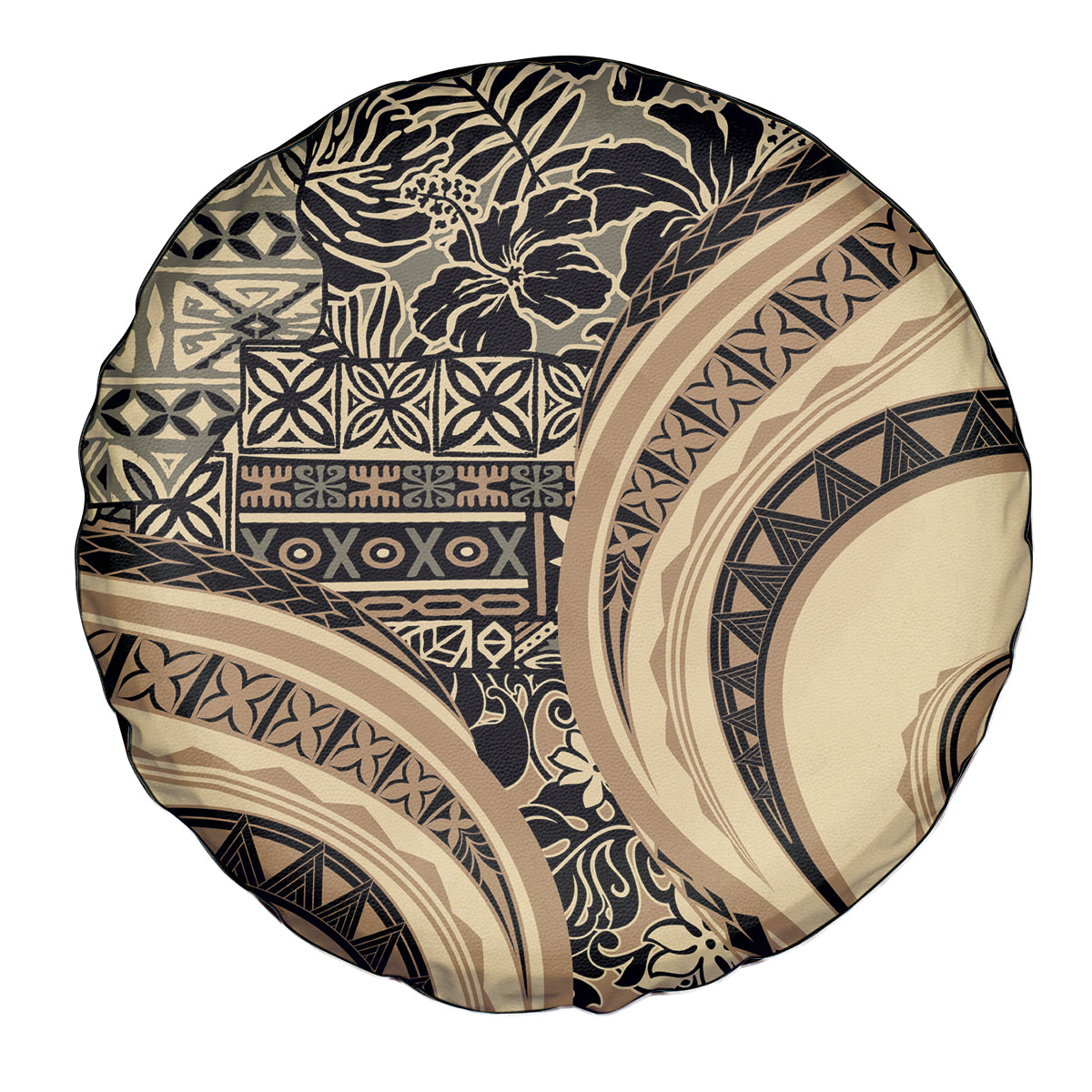 Hawaiian Hibiscus Tribal Vintage Motif Spare Tire Cover Ver 2 LT9 - Polynesian Pride