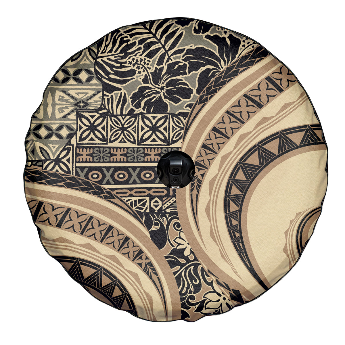 Hawaiian Hibiscus Tribal Vintage Motif Spare Tire Cover Ver 2 LT9 - Polynesian Pride