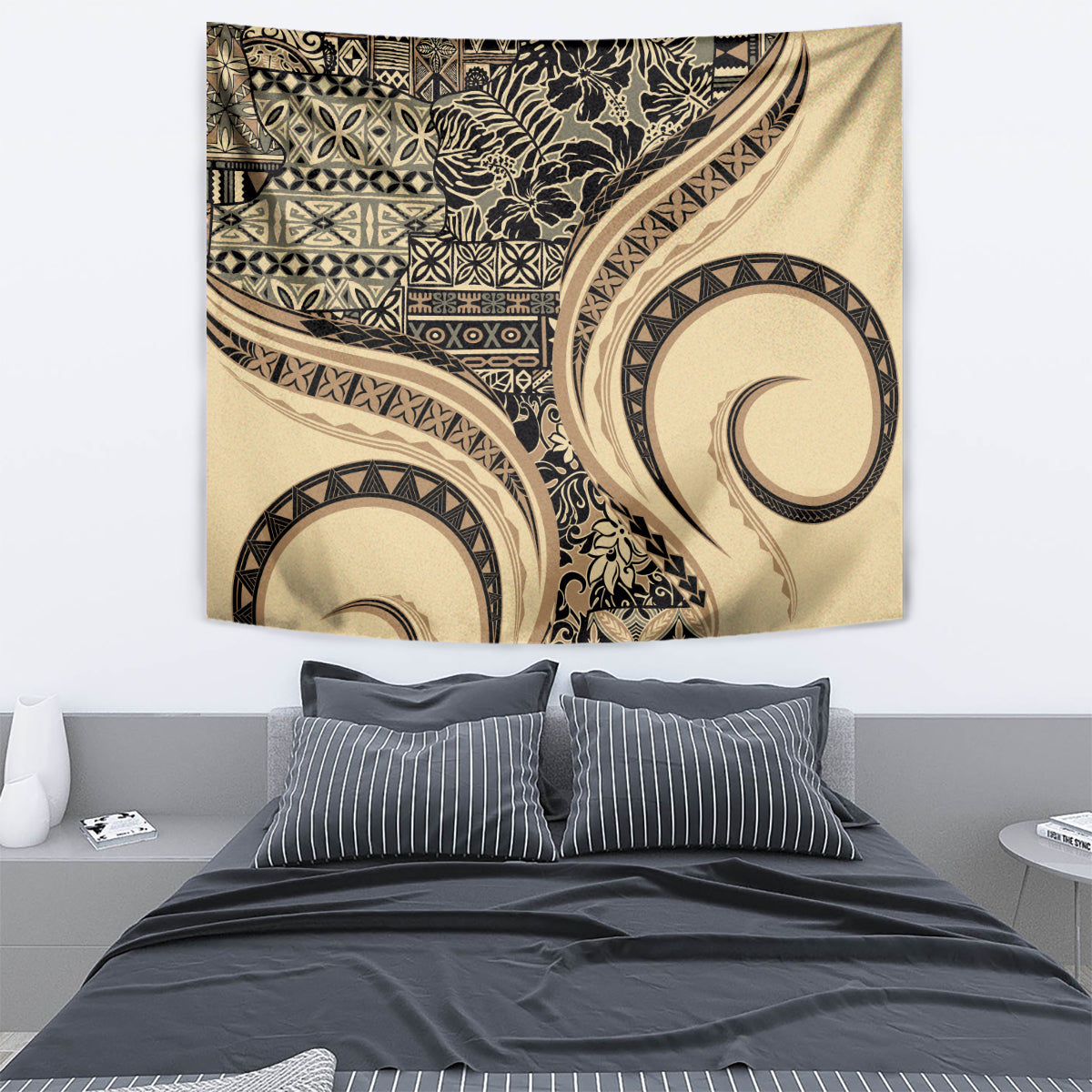 Hawaiian Hibiscus Tribal Vintage Motif Tapestry Ver 2 LT9 - Polynesian Pride