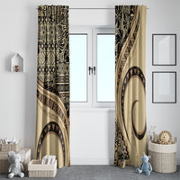 Hawaiian Hibiscus Tribal Vintage Motif Window Curtain Ver 2 LT9 - Polynesian Pride
