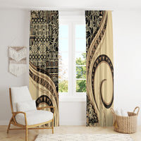 Hawaiian Hibiscus Tribal Vintage Motif Window Curtain Ver 2 LT9 - Polynesian Pride