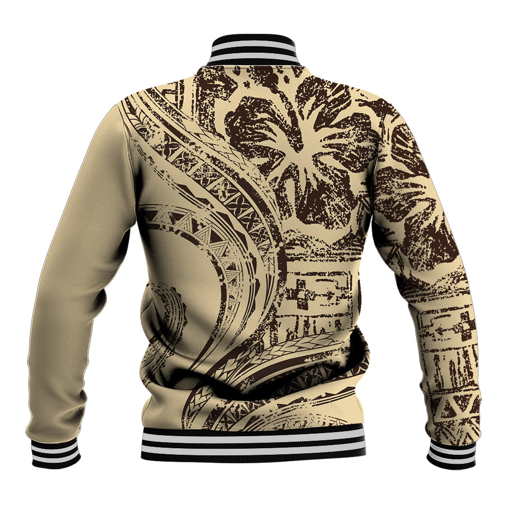 Hawaiian Hibiscus Tribal Vintage Motif Baseball Jacket Ver 3 LT9 - Polynesian Pride