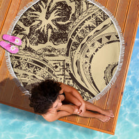 Hawaiian Hibiscus Tribal Vintage Motif Beach Blanket Ver 3 LT9 - Polynesian Pride