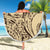 Hawaiian Hibiscus Tribal Vintage Motif Beach Blanket Ver 3