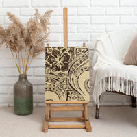 Hawaiian Hibiscus Tribal Vintage Motif Canvas Wall Art Ver 3 LT9 - Polynesian Pride