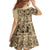 Hawaiian Hibiscus Tribal Vintage Motif Family Matching Short Sleeve Bodycon Dress and Hawaiian Shirt Ver 3