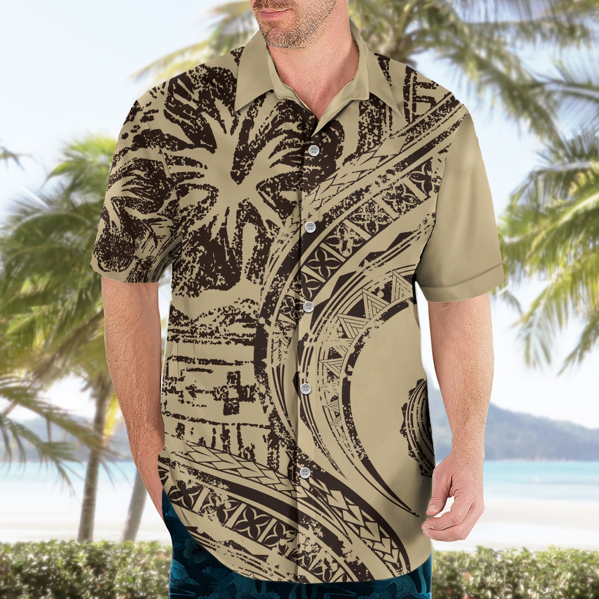 Hawaiian Hibiscus Tribal Vintage Motif Hawaiian Shirt Ver 3 LT9 - Polynesian Pride