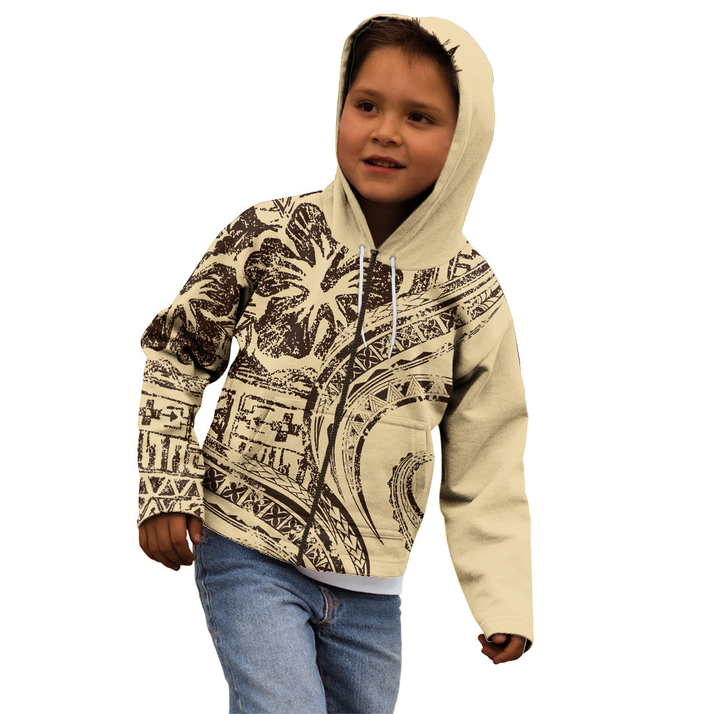 Hawaiian Hibiscus Tribal Vintage Motif Kid Hoodie Ver 3