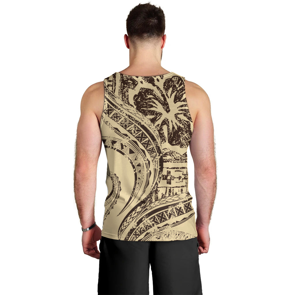 Hawaiian Hibiscus Tribal Vintage Motif Men Tank Top Ver 3 LT9 - Polynesian Pride
