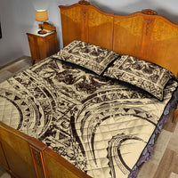 Hawaiian Hibiscus Tribal Vintage Motif Quilt Bed Set Ver 3 LT9 - Polynesian Pride
