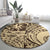 Hawaiian Hibiscus Tribal Vintage Motif Round Carpet Ver 3