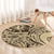 Hawaiian Hibiscus Tribal Vintage Motif Round Carpet Ver 3