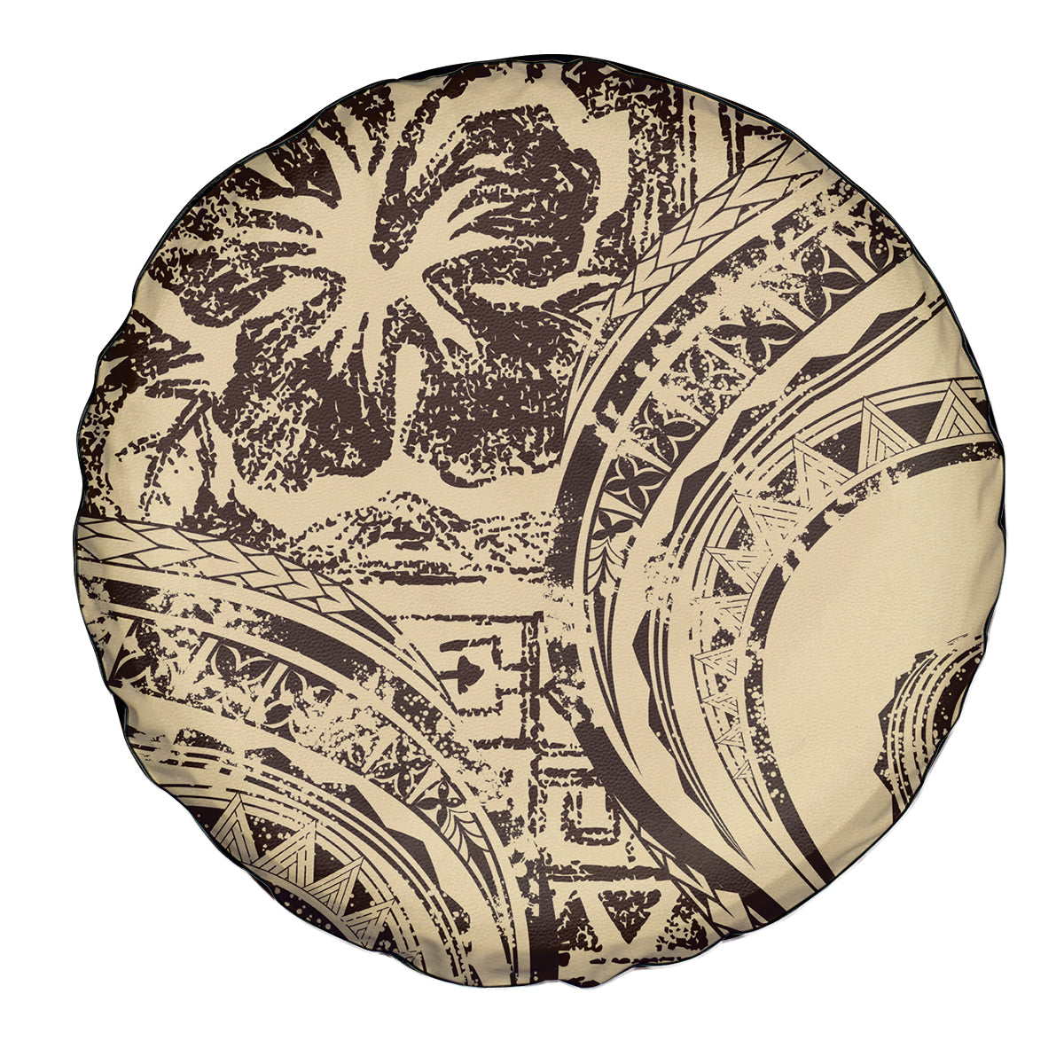 Hawaiian Hibiscus Tribal Vintage Motif Spare Tire Cover Ver 3 LT9 - Polynesian Pride