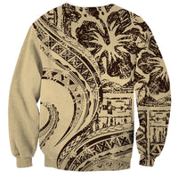 Hawaiian Hibiscus Tribal Vintage Motif Sweatshirt Ver 3 LT9 - Polynesian Pride