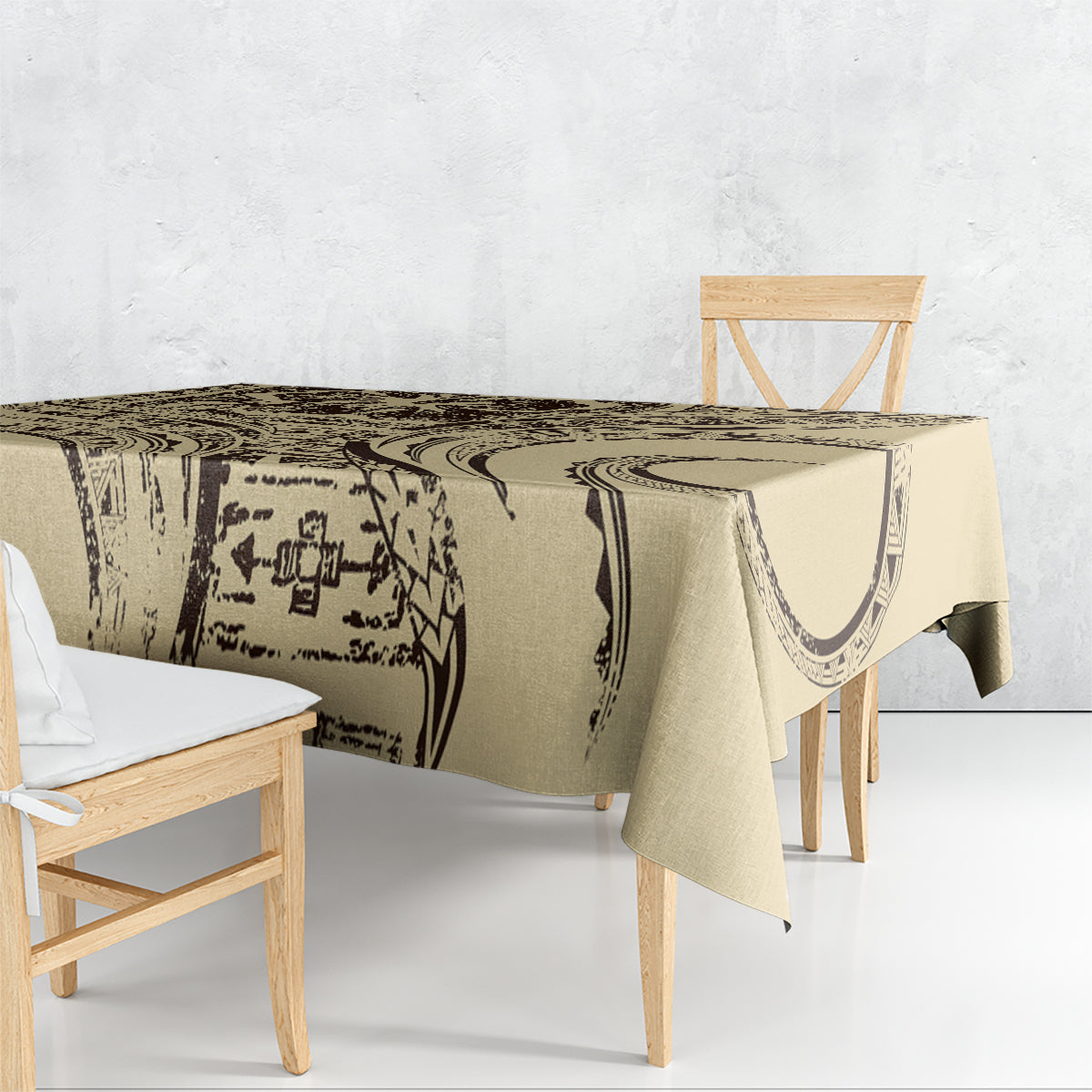Hawaiian Hibiscus Tribal Vintage Motif Tablecloth Ver 3 LT9 - Polynesian Pride