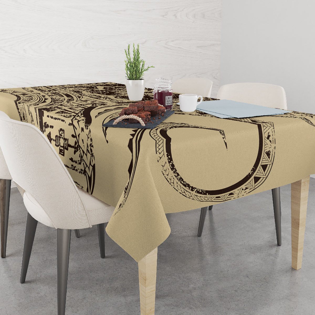 Hawaiian Hibiscus Tribal Vintage Motif Tablecloth Ver 3 LT9 - Polynesian Pride