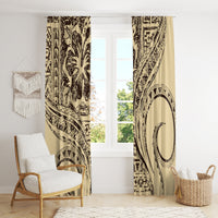 Hawaiian Hibiscus Tribal Vintage Motif Window Curtain Ver 3 LT9 - Polynesian Pride